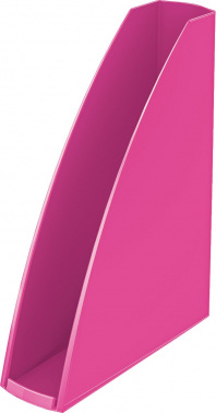 Лоток вертикальный Leitz 52771023 WOW A4 75x312x258мм розовый металлик полистирол