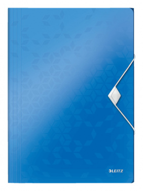 Папка на резинке Leitz WOW 45990036 1 отдел. A4 полипропилен синий вмест.:150лист.