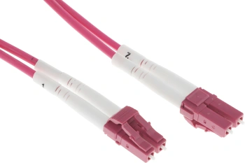Патч-корд Lanmaster LAN-2LC-2LC/OM4H-1.0 2x50/125 OM4 LC дуплекс-LC дуплекс 1м LSZH розовый
