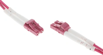 Патч-корд Lanmaster LAN-2LC-2LC/OM4H-1.0 2x50/125 OM4 LC дуплекс-LC дуплекс 1м LSZH розовый