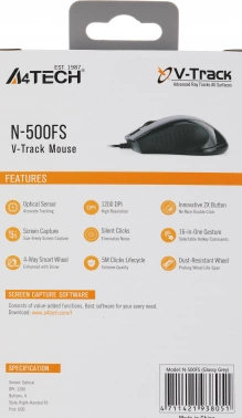 Мышь A4Tech V-Track Padless N-500FS