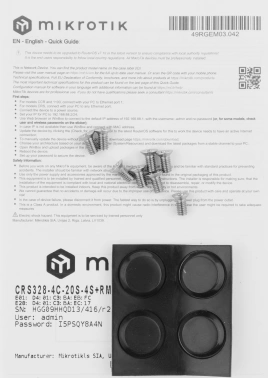 Коммутатор MikroTik CRS328-4C-20S-4S+RM 4xКомбо(1000BASE-T/SFP) 20SFP 4SFP+ управляемый