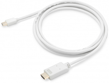 Кабель аудио-видео Buro 1.2v miniDisplayport (m)/HDMI (m) 2м. Позолоченные контакты белый (BHP MDPP-HDMI-2)