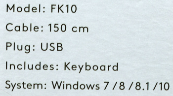 Клавиатура A4Tech Fstyler FK10