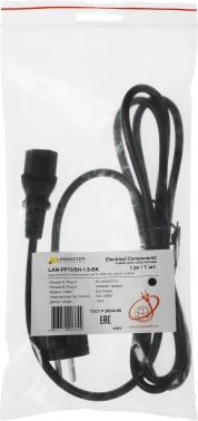 Шнур питания Lanmaster LAN-PP13/SH-1.8-BK