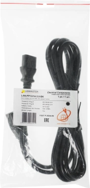 Шнур питания Lanmaster LAN-PP13/14-3.0-BK черный