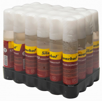 Клей жидкий Silwerhof 436142-30 30мл силикатный термоусадочная упаковка морозоустойчивый