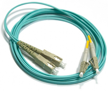 Патч-корд Lanmaster LAN-2LC-2SC/OM3-1.0 2x9/125 OS1/OS2 LC дуплекс-SC дуплекс 1м LSZH