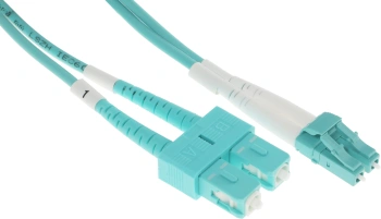 Патч-корд Lanmaster LAN-2LC-2SC/OM3-1.0 2x50/125 OM3 LC дуплекс-SC дуплекс 1м LSZH