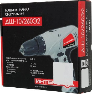 Дрель-шуруповерт Интерскол ДШ-10/260Э2