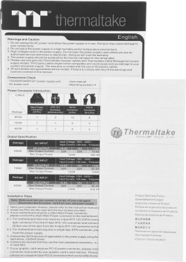 Блок питания Thermaltake ATX 650W Toughpower GF1 ARGB