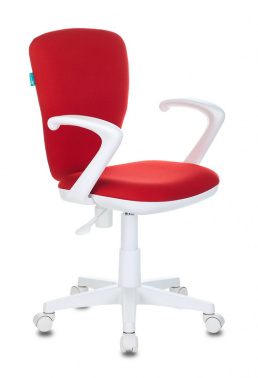 Кресло детское Бюрократ KD-W10AXSN красный 26-22 крестовина пластик пластик белый