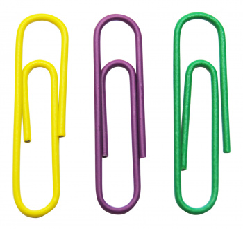 Скрепки Silwerhof 492021 металл пластиковая оболочка 33мм ассорти (упак.:100шт) картонная коробка