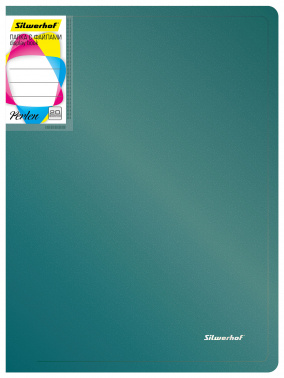 Папка с 20 прозр.вклад. Silwerhof Perlen 292921-75 A4 0.8мм карман зеленый металлик