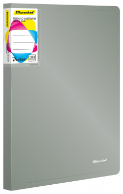 Папка с 30 прозр.вклад. Silwerhof Perlen 292931-77 A4 0.8мм карман серебристый металлик