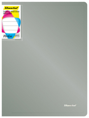 Папка с 60 прозр.вклад. Silwerhof Perlen 292961-77 A4 1мм карман серебристый металлик