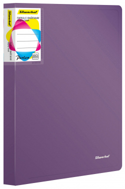 Папка с 80 прозр.вклад. Silwerhof Perlen 292981-73 A4 1мм карман сиреневый металлик