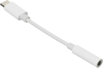 Переходник Jack 3.5 (f)-USB Type-C (m) 0.05м белый