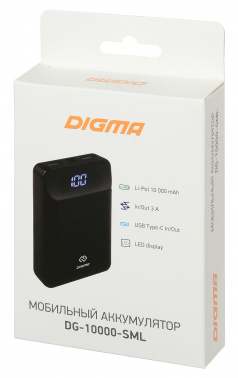 Мобильный аккумулятор Digma  DG-10000-SML