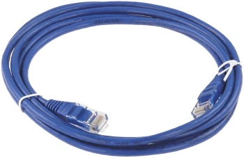 Патч-корд Lanmaster TWT-45-45-2.0-BL UTP RJ-45 вил.-вилка RJ-45 кат.5E 2м синий ПВХ (уп.:1шт)