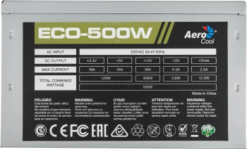 Блок питания Aerocool ATX 500W ECO-500