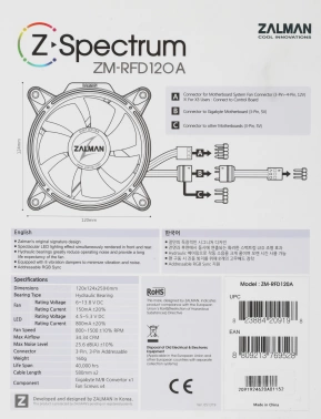 Вентилятор для корпуса Zalman  ZM-RFD120A Addressable