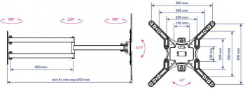 Кронштейн для телевизора Kromax DIX-25
