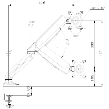 Кронштейн для мониторов ЖК Buro M1