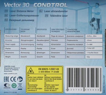Лазерный дальномер Condtrol  Vector 30