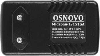 Инжектор PoE Osnovo  Midspan-1/151GA