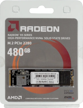 Накопитель SSD AMD PCIe 3.0 x4 480GB R5MP480G8