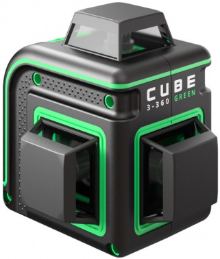 Уровень лазер. Ada  Cube 3-360 GREEN Professional Edition