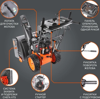 Снегоуборщик бензин. Patriot СИБИРЬ 62