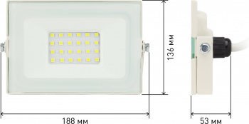 Прожектор уличный Эра Eco Slim  LPR-031-0-65K-030