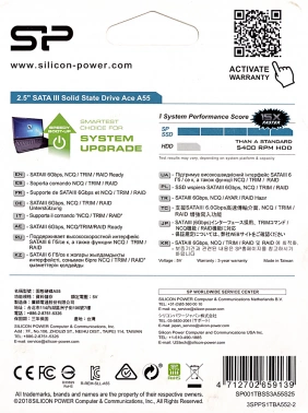Накопитель SSD Silicon Power SATA-III 1TB SP001TBSS3A55S25