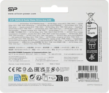 Накопитель SSD Silicon Power SATA-III 1TB SP001TBSS3A55S25