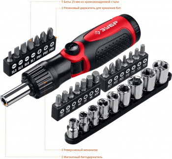 Отвертка Зубр Мастер  25161-H31