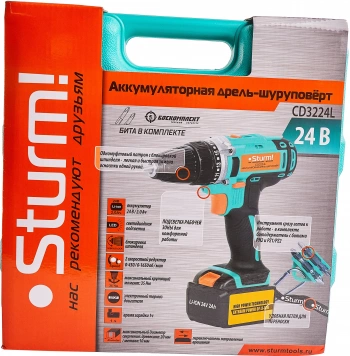 Дрель-шуруповерт Sturm! CD3224L