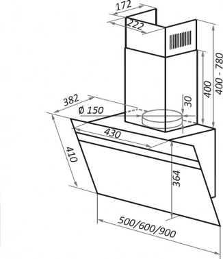 Вытяжка каминная Maunfeld Medway 60