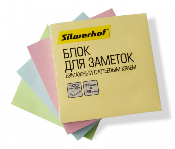 Блок самоклеящийся бумажный Silwerhof 682156-05