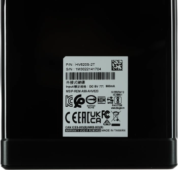 Жесткий диск A-Data USB3.1 2TB AHV620S-2TU31-CBK HV620S