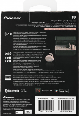 Гарнитура внутриканальные Pioneer SE-E8TW-P