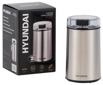 Кофемолка Hyundai HYC-G5261 200Вт сист.помол.:ротац.нож вместим.:60гр серебристый