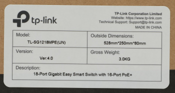 Коммутатор TP-Link  TL-SG1218MPE