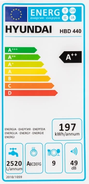Посудомоечная машина встраив. Hyundai HBD 440