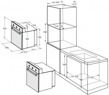 Духовой шкаф Электрический Darina 1U BDE 111 701 At