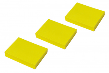 Блок самоклеящийся бумажный Silwerhof 38x51мм 100лист. 75г/м2 неон желтый европодвес (упак.:3шт)