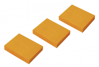 Блок самоклеящийся бумажный Silwerhof 38x51мм 100лист. 75г/м2 неон оранжевый европодвес (упак.:3шт)
