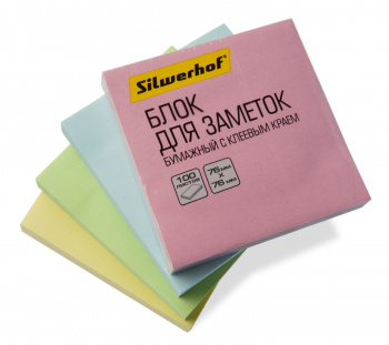 Блок самоклеящийся бумажный Silwerhof 682156-03