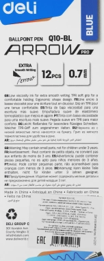Ручка шариков. Deli Arrow EQ10-BL